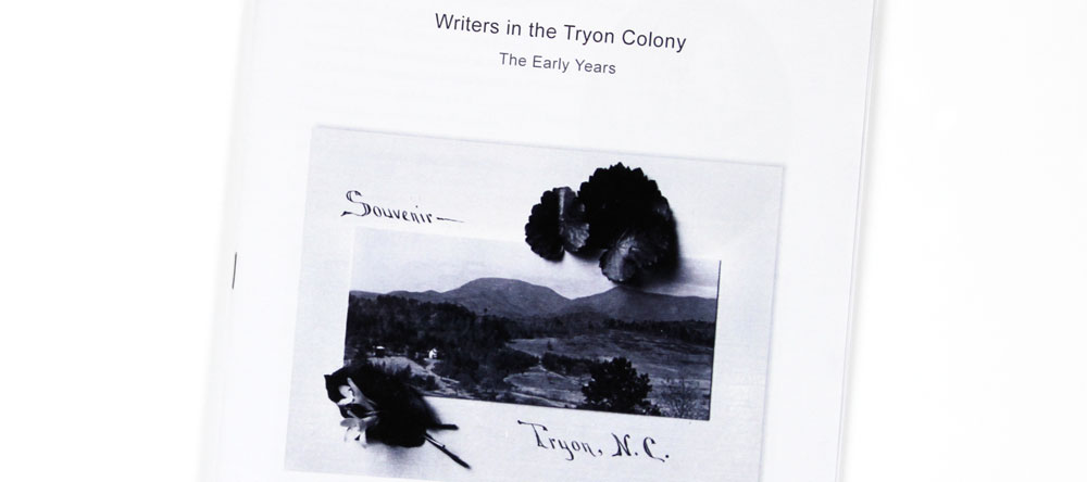 Writers in the Tryon Colony cropped shot of front and back of book